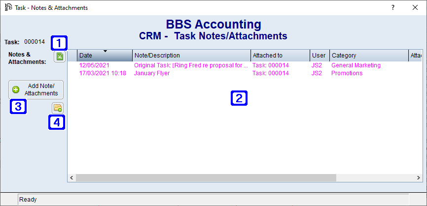 Task Notes & Attachments Screen