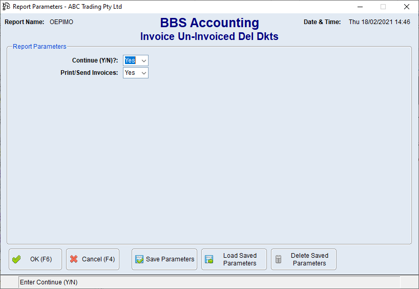 Invoice Un-Invoice Del Dkts Screen Invoice Un-Invoice Del Dkts Screen