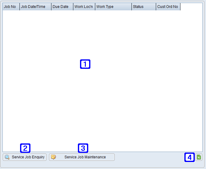 Global Equipment Enquiry - Current Service Jobs Tab Screen