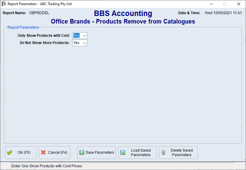 Office Brands - Products Removed from Catalogues Screen