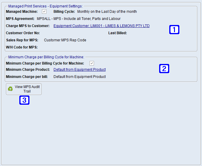 Global Equipment Enquiry - Managed Print Services Screen