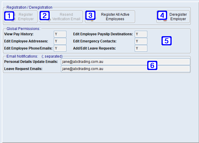 System Parameter Maintenance - BBSEmploy Mobile App Integration Screen