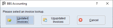 Unupdated Updated Invoices pop up