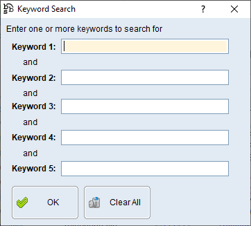 Example Keyword Lookup 