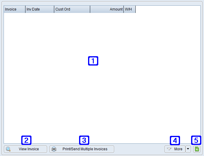 National Cons Invoice Tab Screen