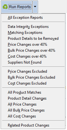 run reports data import