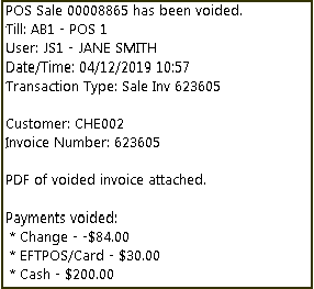 POs Void