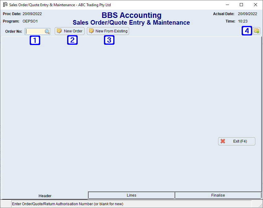 Sales Order/Quote Entry& Maintenance Screen