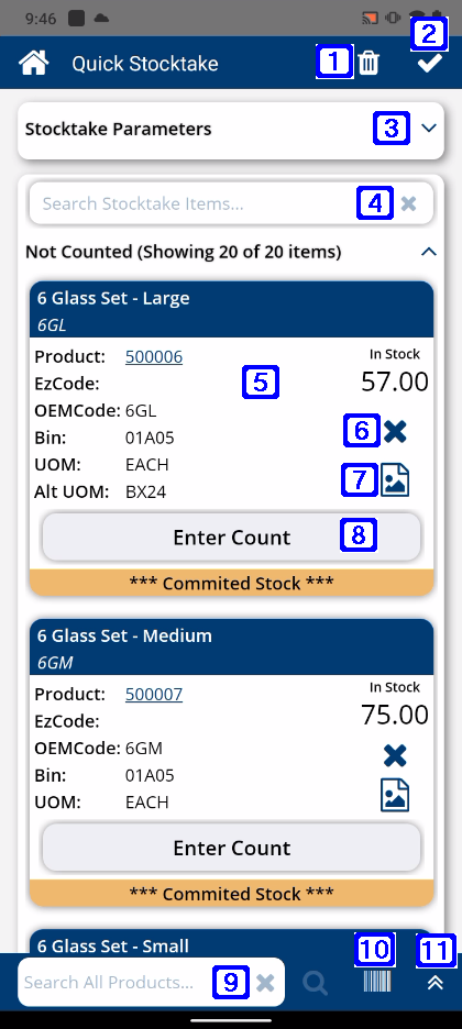 qs stocktake type binproduct