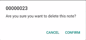 delete note